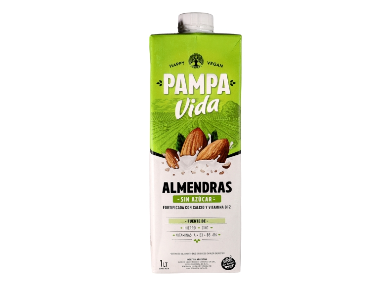Leche de almendras sin azucar Pampa Vida x 1 litro