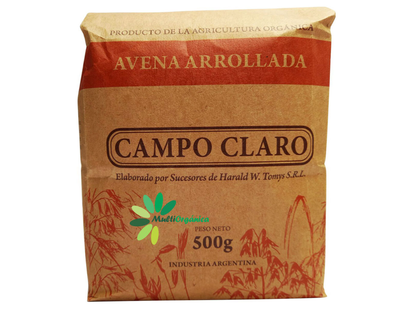 Avena arrollada orgánica Campo Claro x 500 grs