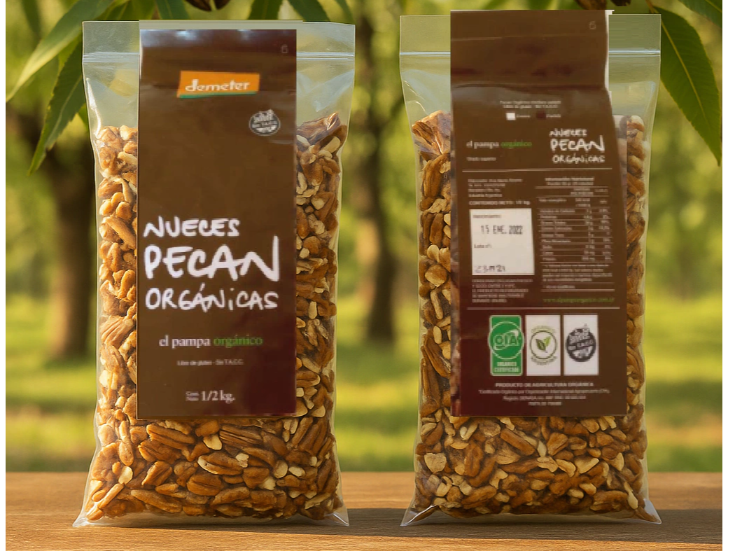 Nuez pecan partida El Pampa Organico