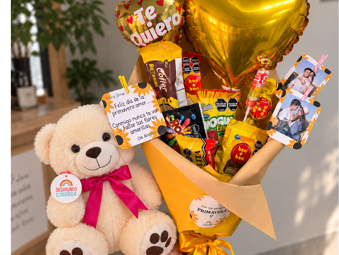 Peluche + Ramo de Chocolates 🧸💛