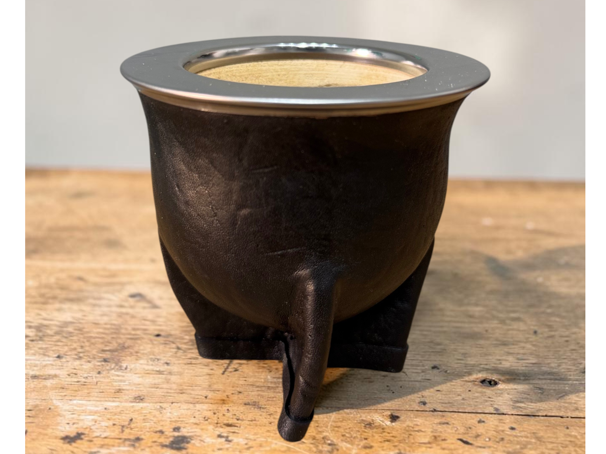 Mate Camionero de Calabaza forrado en Cuero
