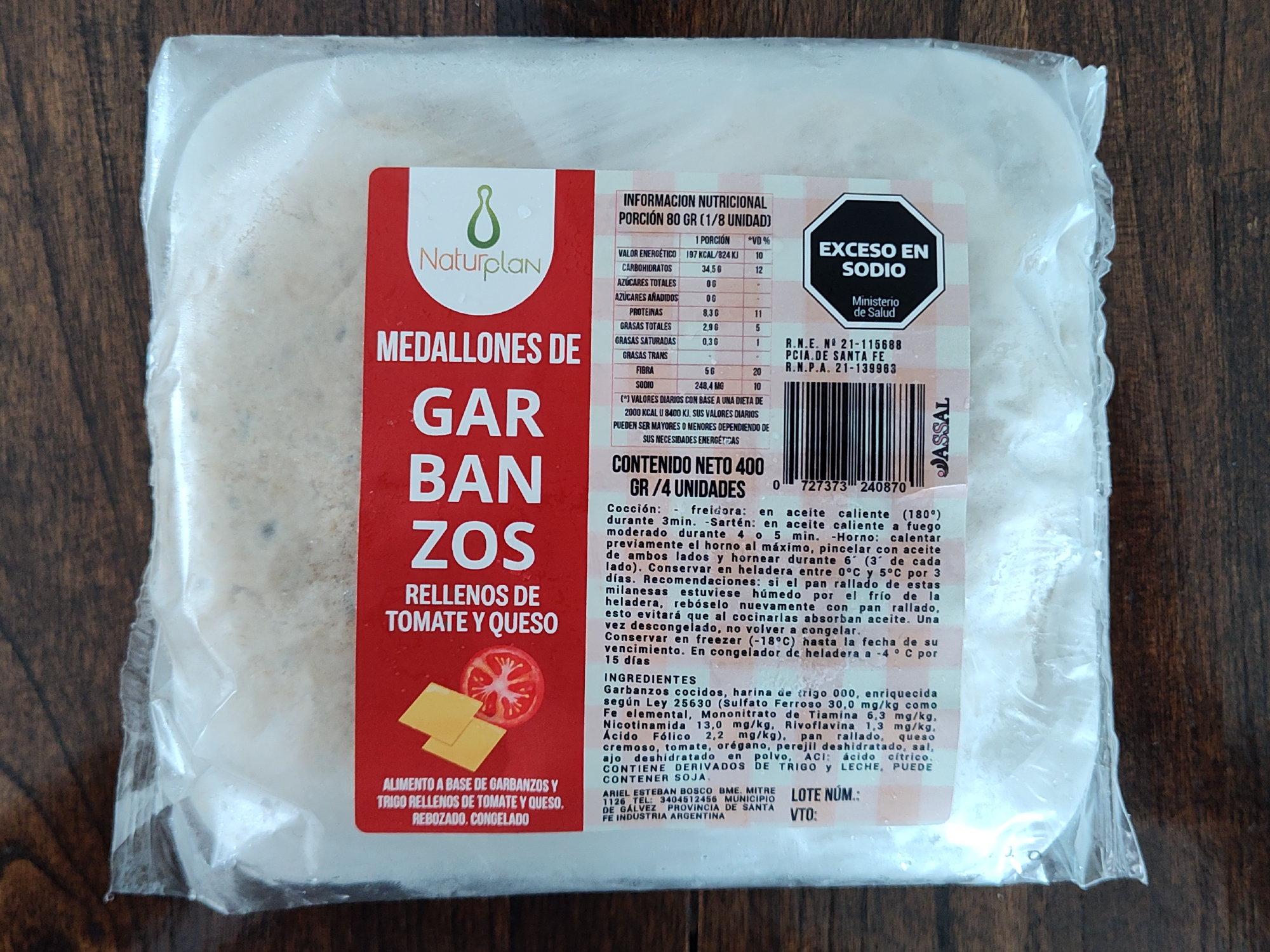 Milanesa de Garbanzo 🫛 Rellena de Tomate 🍅 y Queso 🧀