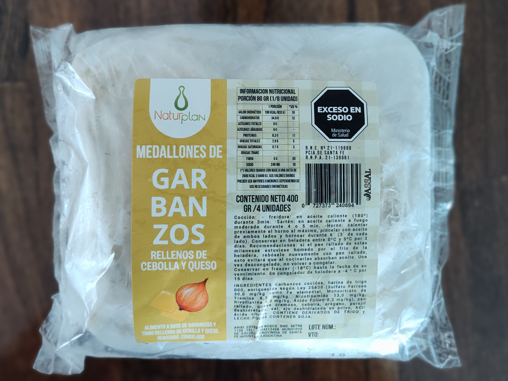 Milanesa de Garbanzo 🫛 Rellena de Cebolla 🧅 y Queso 🧀