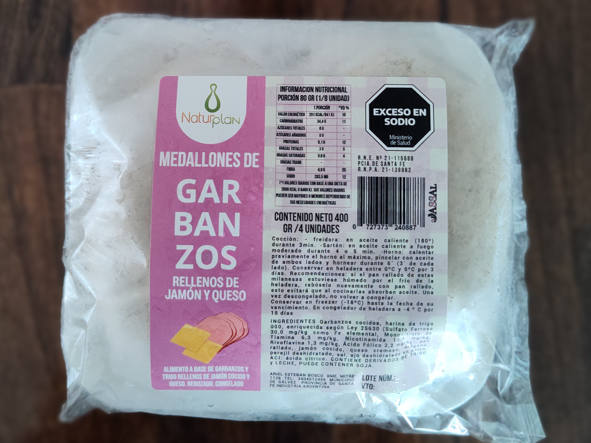 Milanesa de Garbanzo 🫛 Rellena de Jamón 🍖 y Queso 🧀