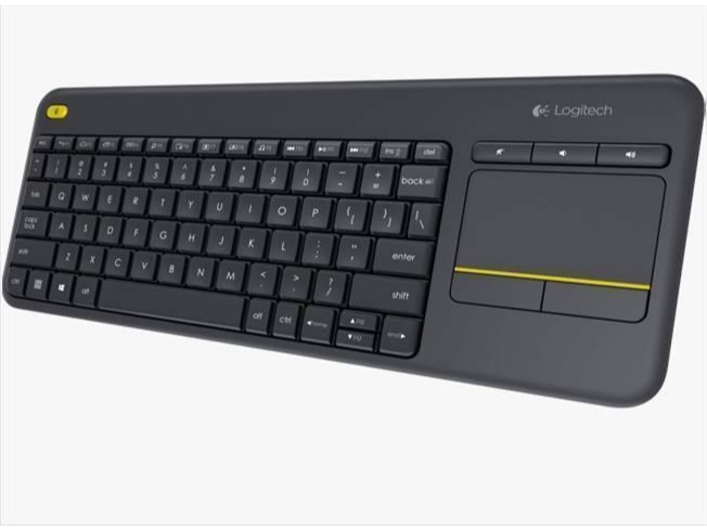 TECLADO INALAMBRICO LOGITECH K400 PLUS TOUCH PAD INCORP NEGRO
