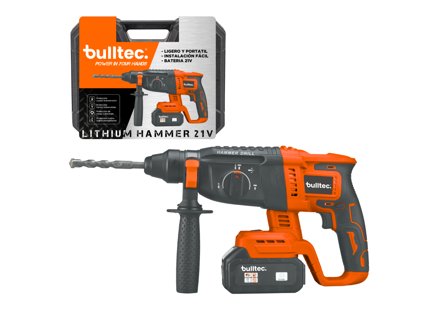 MARTILLO ROTO PERCUTOR INALAMBRICO BULLTEC