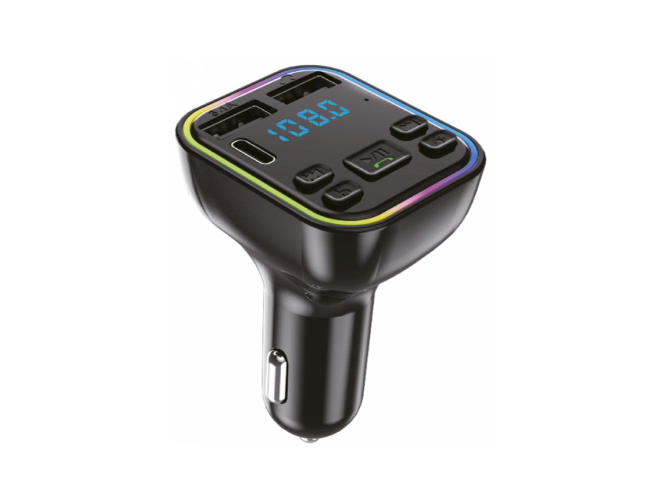 RECEPTOR BLUETOOTH DESDE FM CON CARGADOR PARA AUTO NETMAK NM-CAR38 BT 5.0