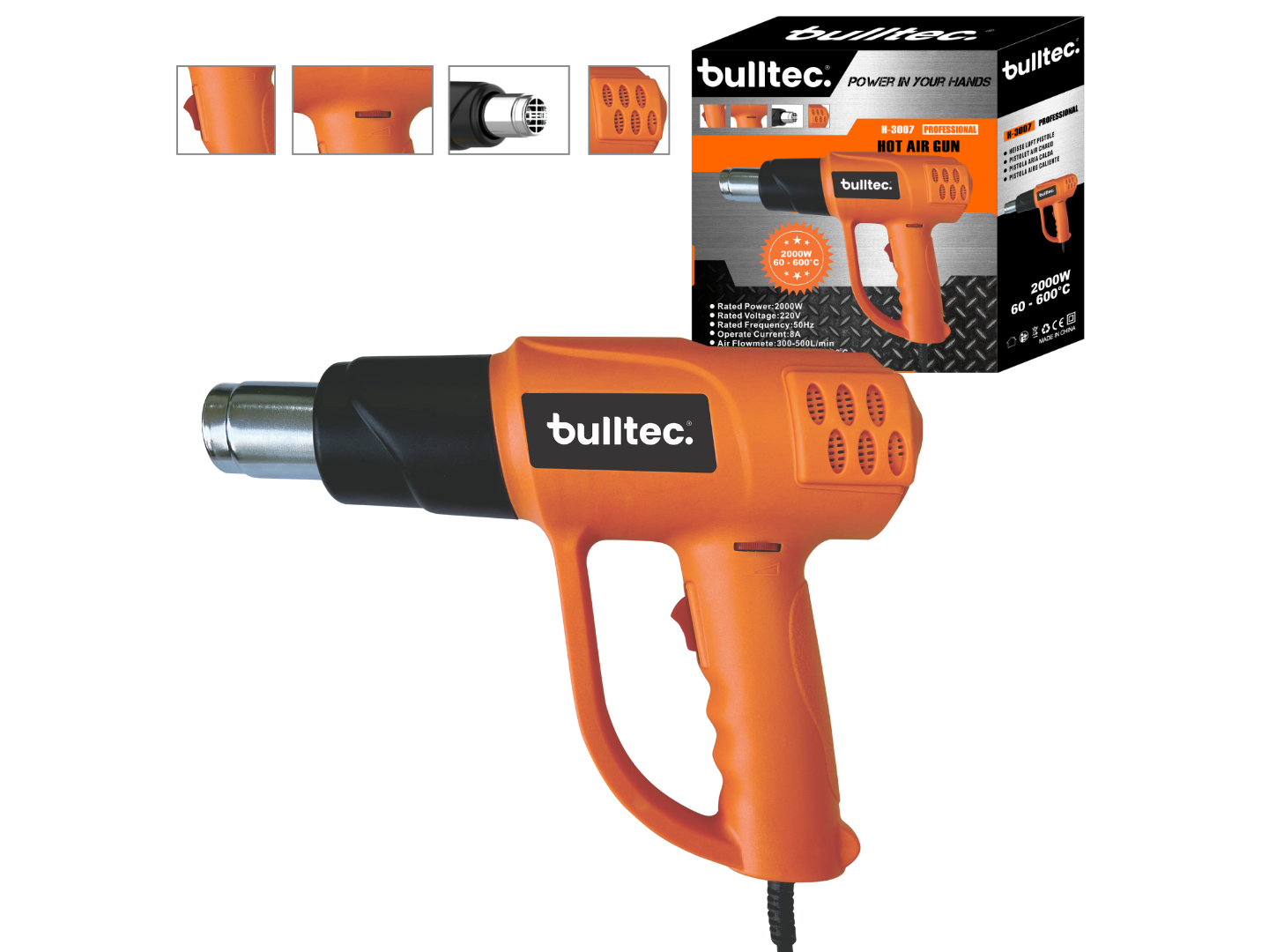 PISTOLA DE CALOR BULLTEC 2000W