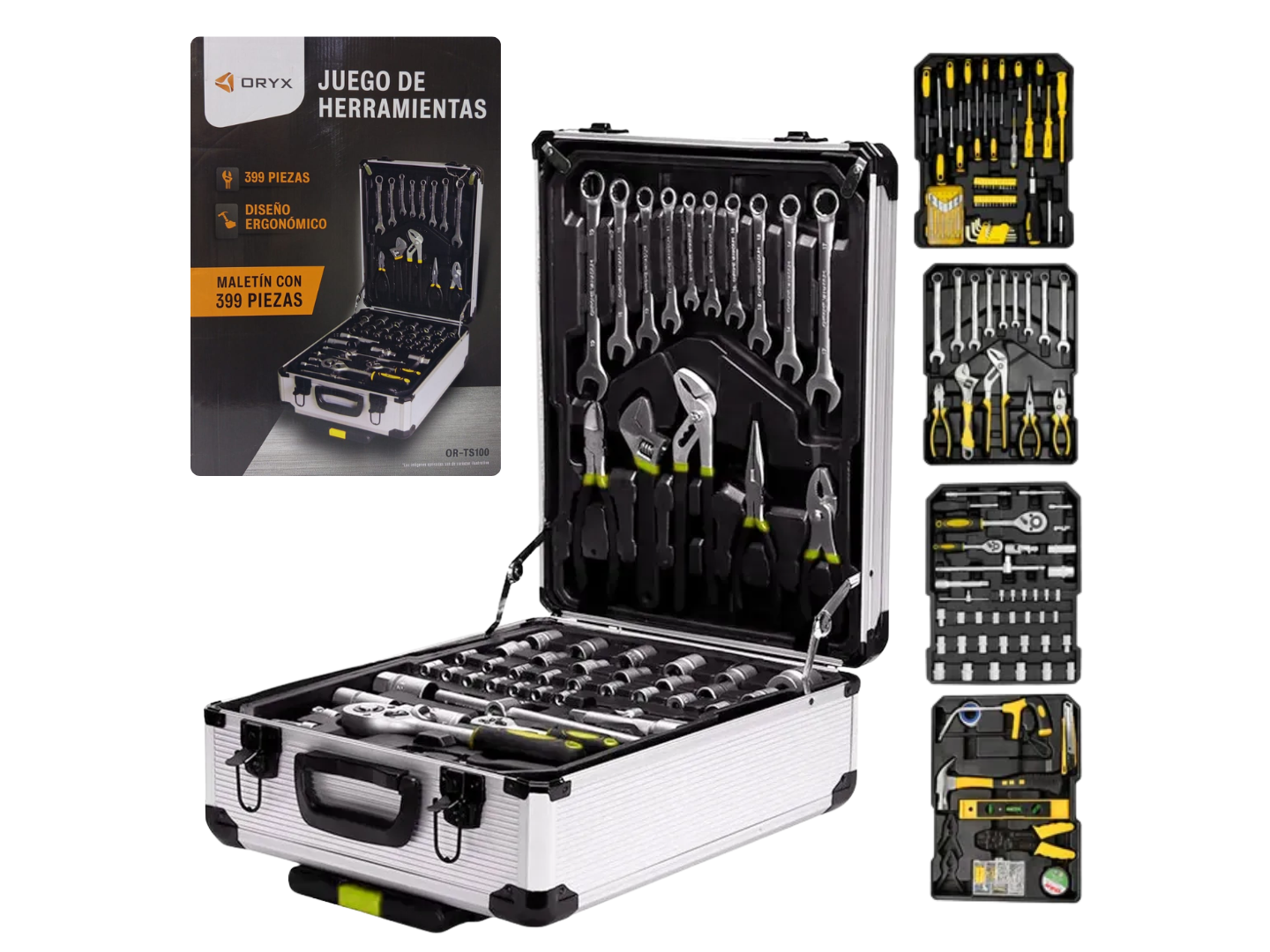 CAJA DE HERRAMIENTAS 399 PIEZAS ORIX