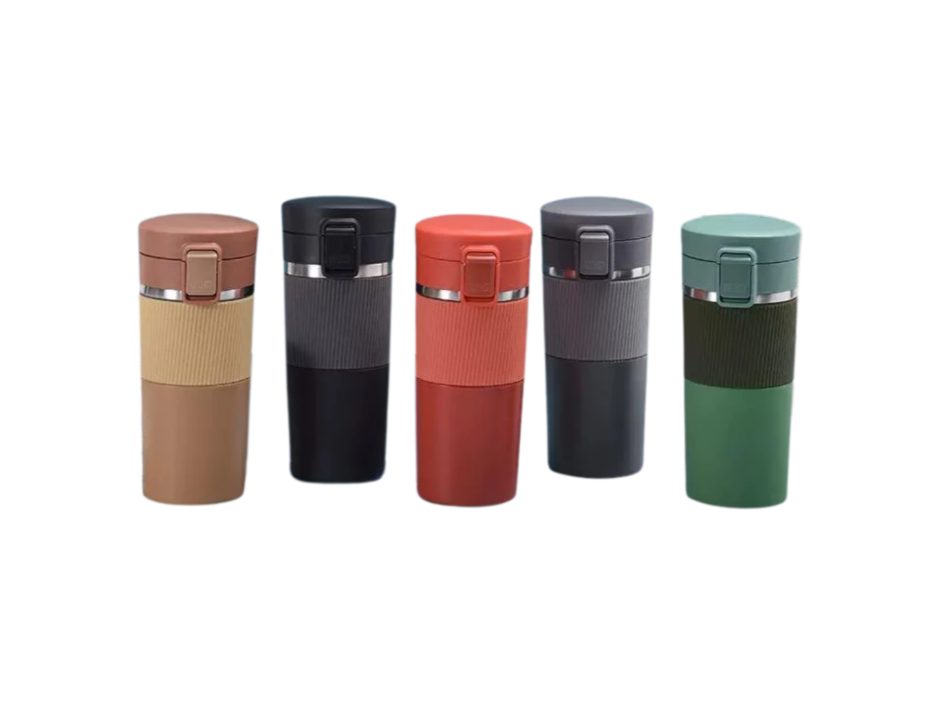 VASO TERMICO AGARRE DE GOMA 500ML T-040 COLORES