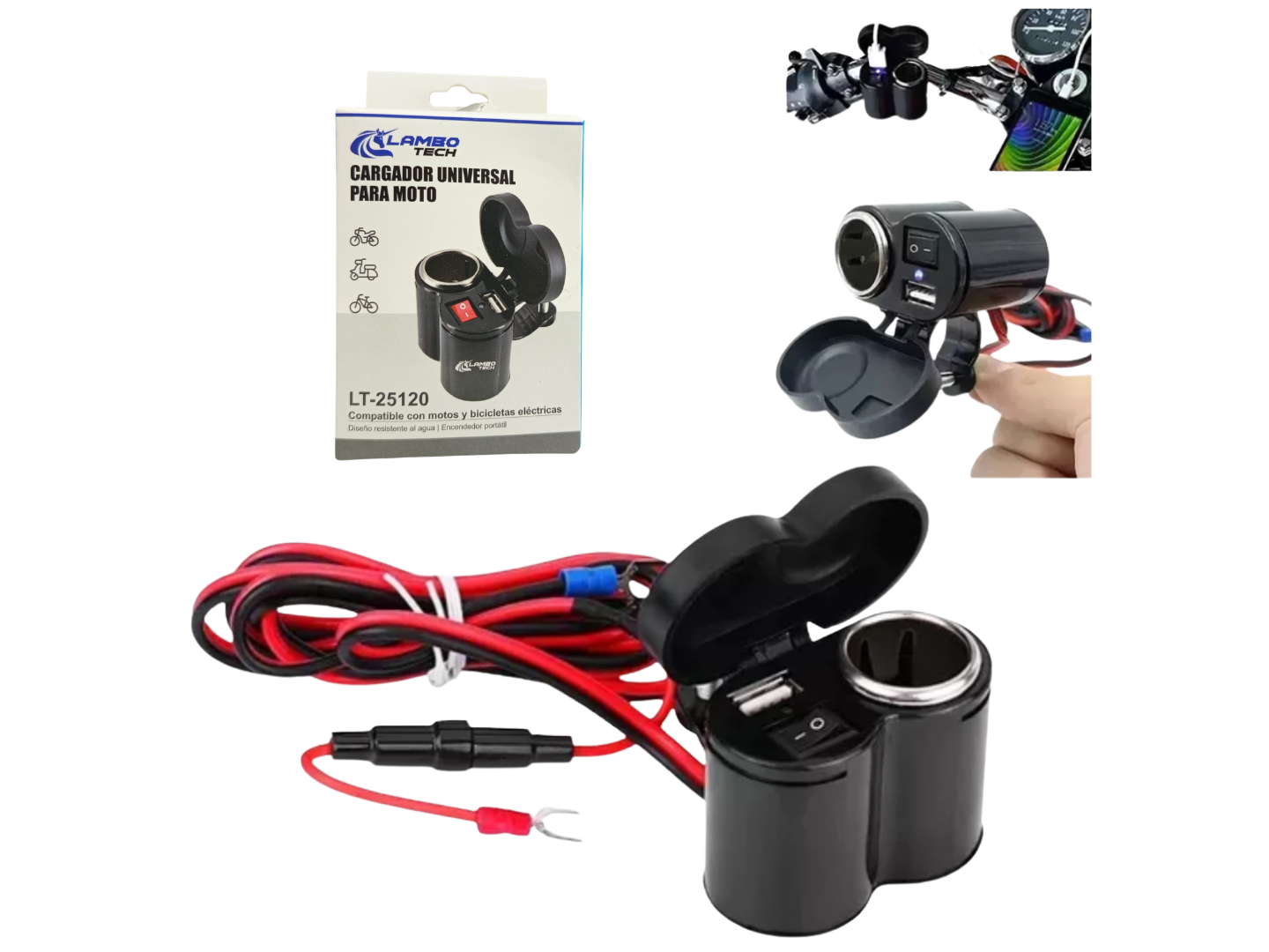 CARGADOR USB PARA MOTO