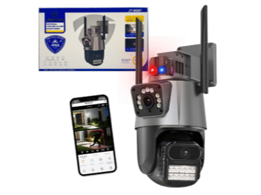 CAMARA DOMO DOBLE MOTORIZADA IP 8MP WiFi CON VISION NOCTURNA Y AUDIO