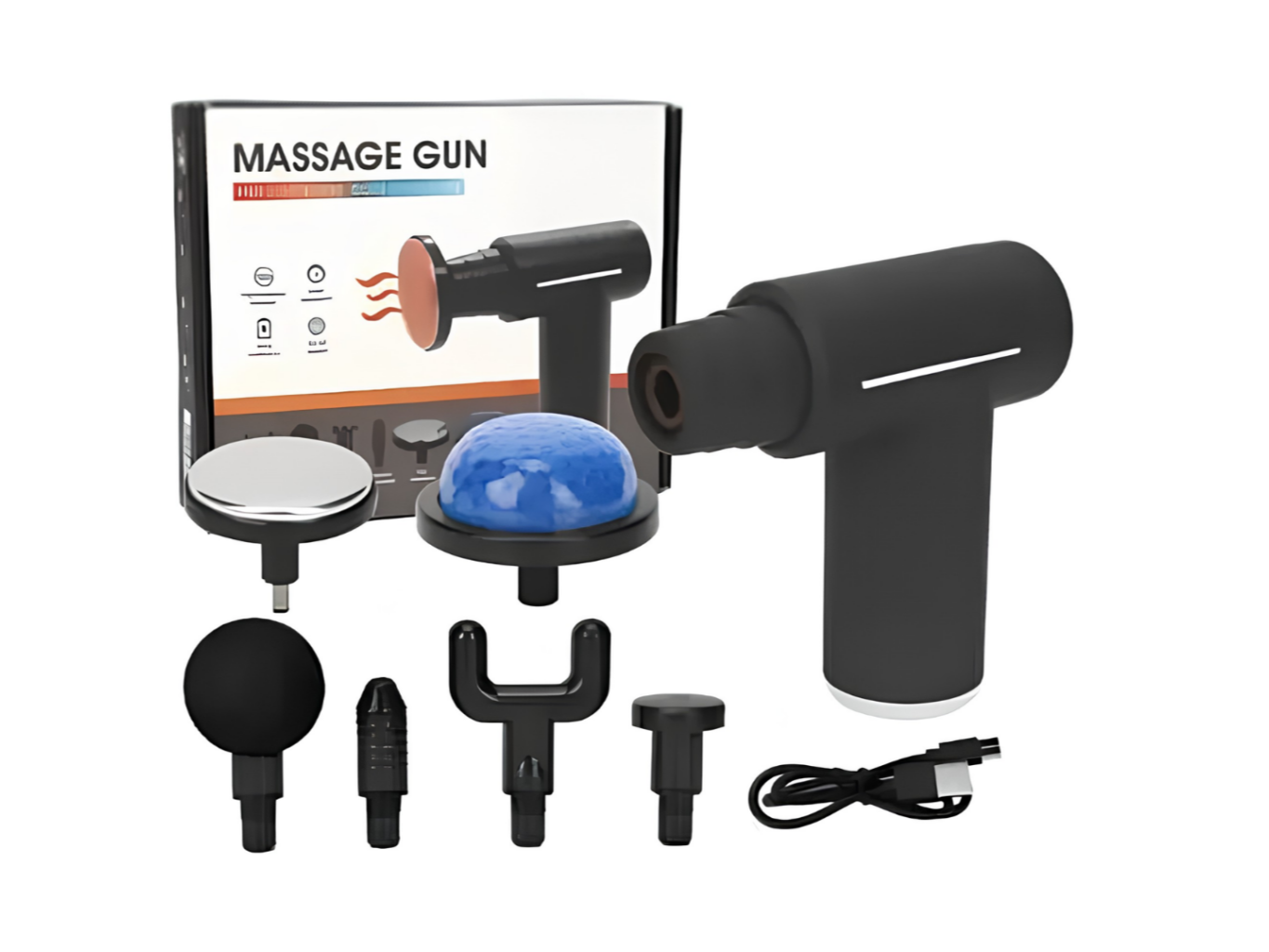 PISTOLA MASAJEADORA REHABILITACION MUSCULAR INALAMBICA NEGRO JMQ00/KH820