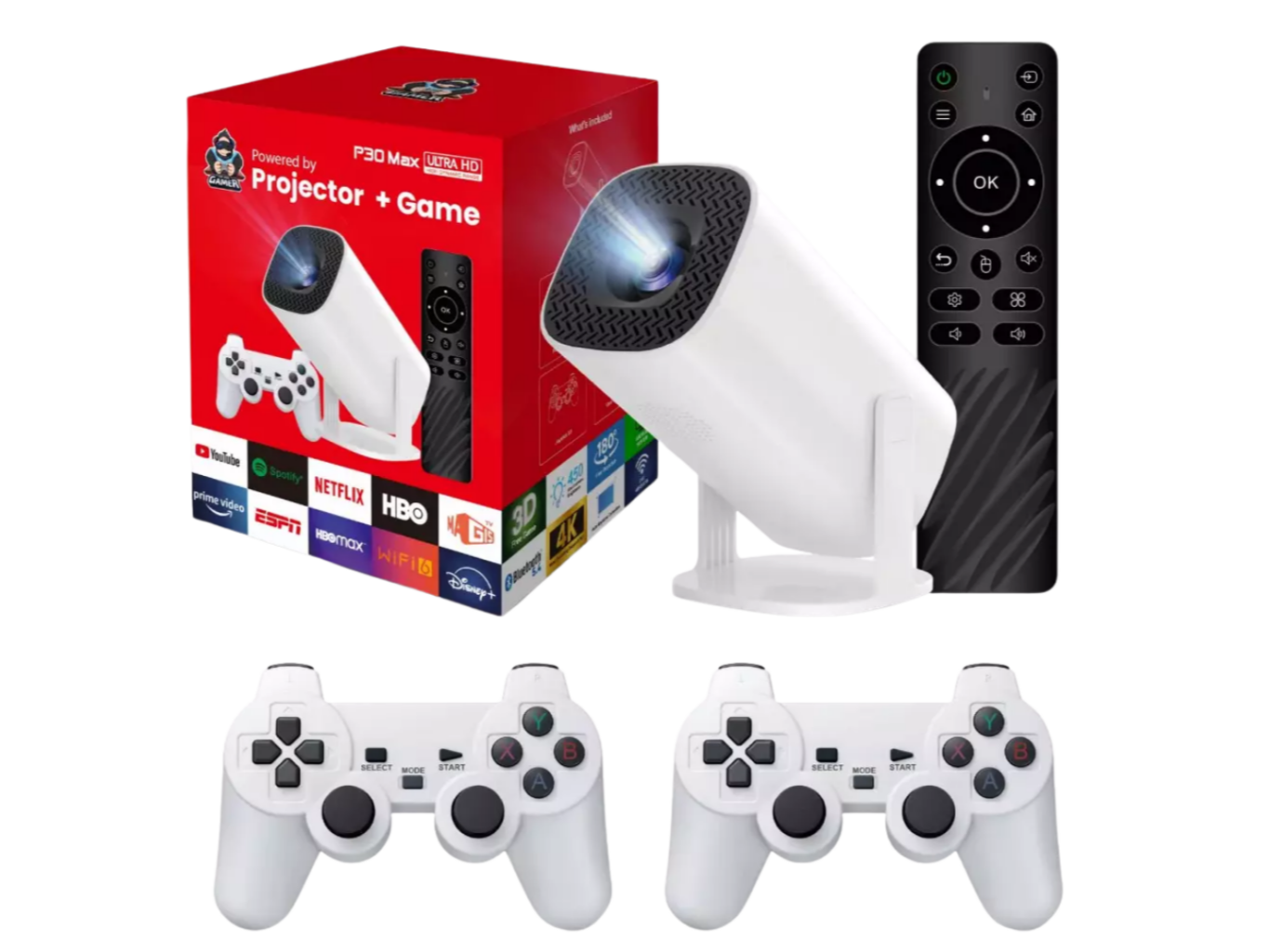 PROYECTOR Y CONSOLA DE JUEGOS P30 MAX MAGIS/NETFLIX Y MAS APLICACIONES