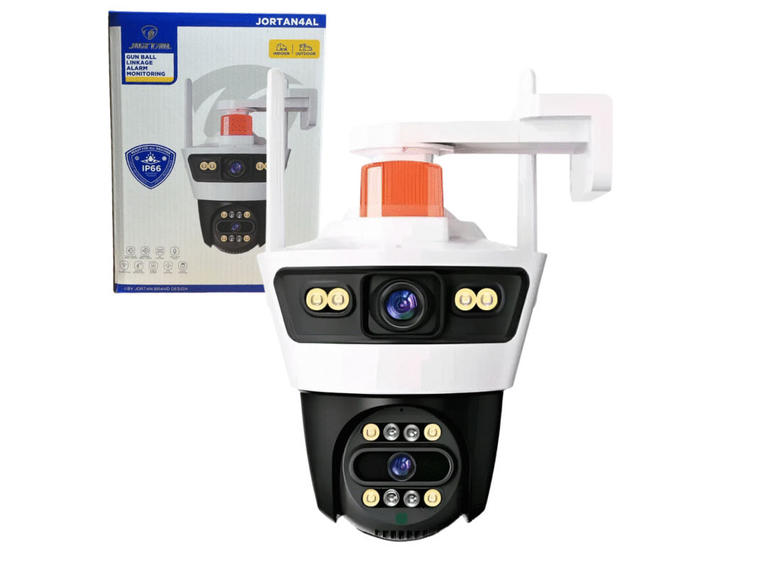 CAMARA DOBLE MOTORIZADA CON SIRENA IP WIFI