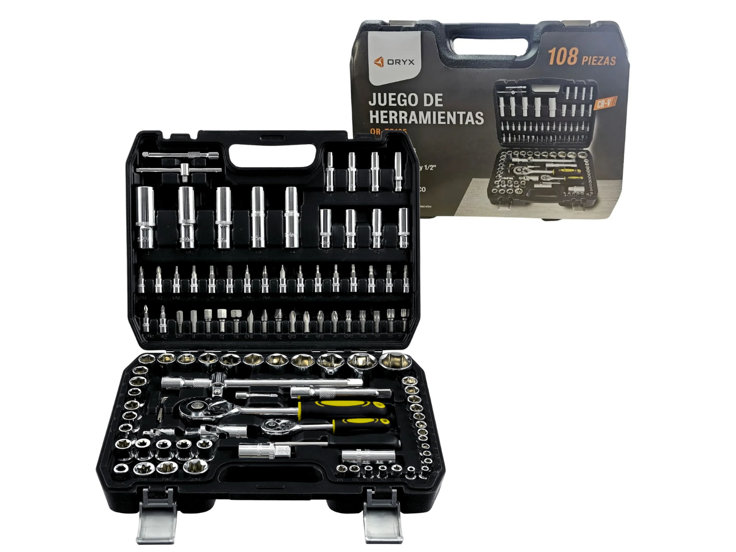CAJA DE TUBOS Y PUNTAS108 PIEZAS ORIX