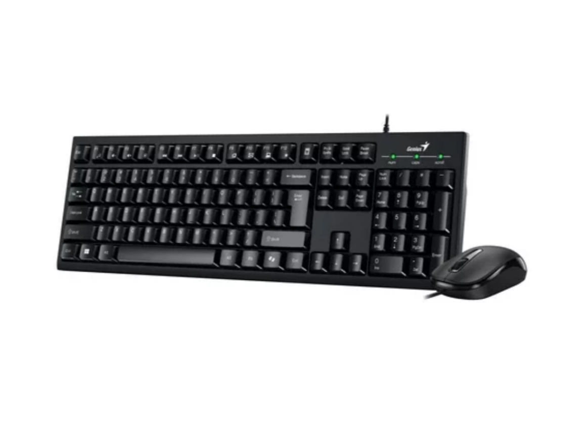 COMBO GENIUS KM-100SE TECLADO + MOUSE USB NEGRO C/TECLA IA