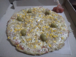Pizza fugazeta y choclo