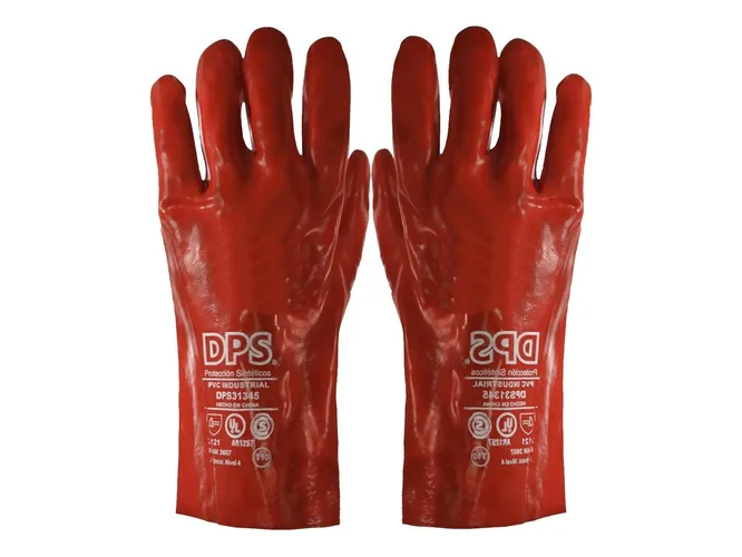 GUANTES PVC ROJOS 40 CM CORTO