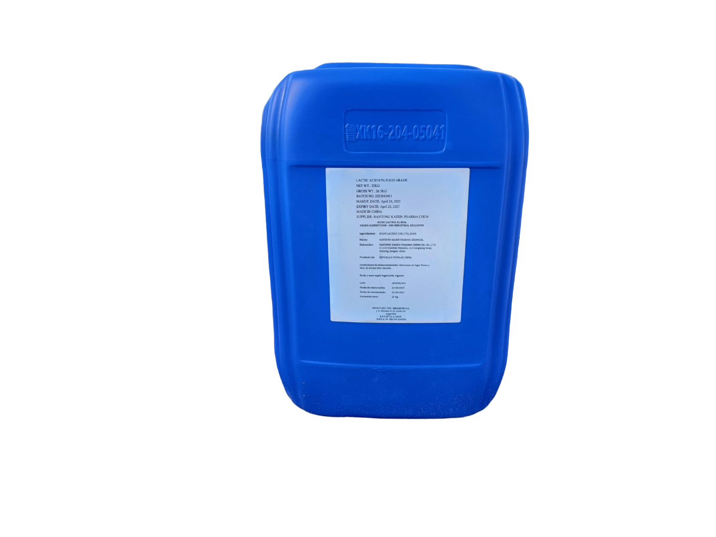 ACIDO LACTICO 85 % ORG CHINO