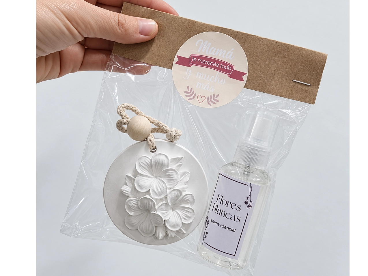 SET PERFUMERO FLORES BLANCAS