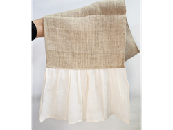 Camino de mesa arpillera con volado