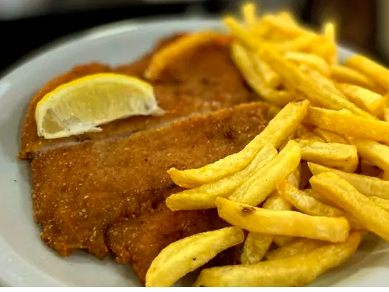 Tradicional con papas fritas de Pinta Pizza