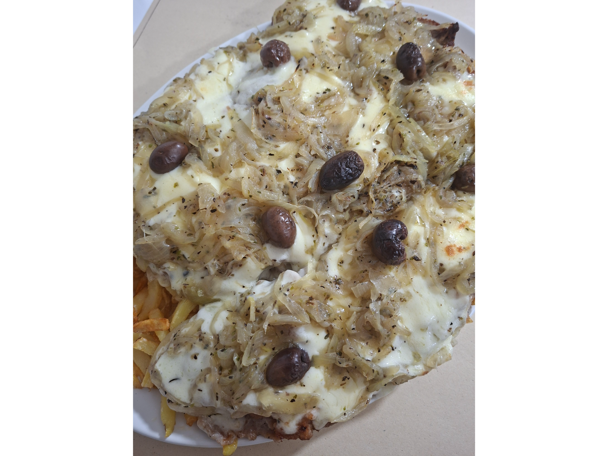 Milanesa de bodegón fugazza c/ fritas