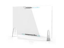 Mampara Protectora de Acrilico con Pasapapeles – 90 x 65 cm (4 mm de espesor). MAMPARAS ACRILICO