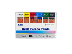 Conos de Guta Percha .04 CON TAPER - Caja x 60u. META