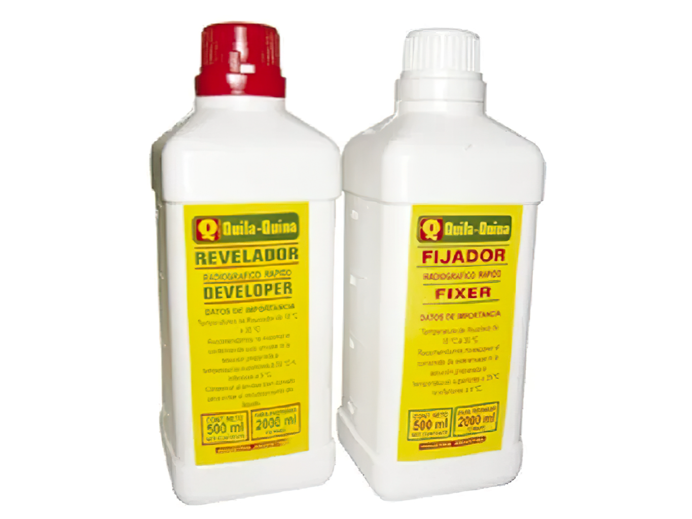 Kit Revelador + Fijador Radiografico – Frascos x 500 cc c/u – QUILA-QUINA