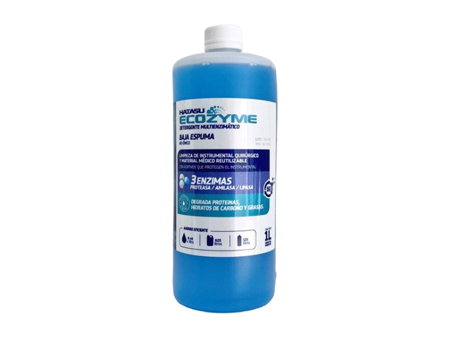 Detergente Tri Enzimatico Baja Espuma 1 Litro. HATAZU ECOZYME