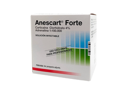 Anestesia Anescart Forte 100u. Carpules Plasticas. SIDUS