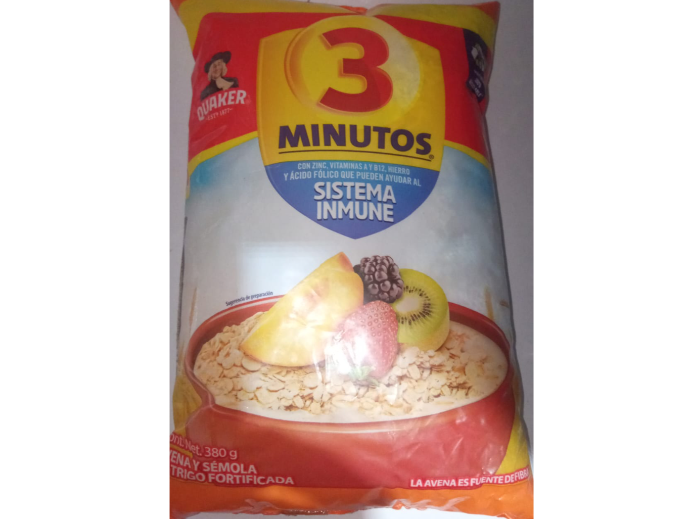 AVENA 3 MINUTOS BOLSA 380GRS