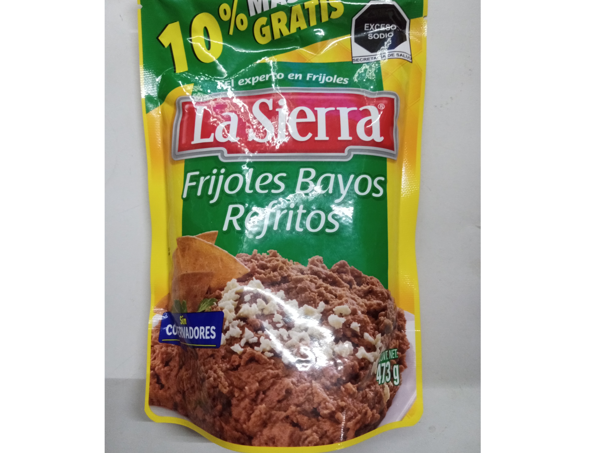 LA SIERRA FRIJOLES BAYOS REFRITOS BOLSA VARIEDAD DE GRAMAJE.