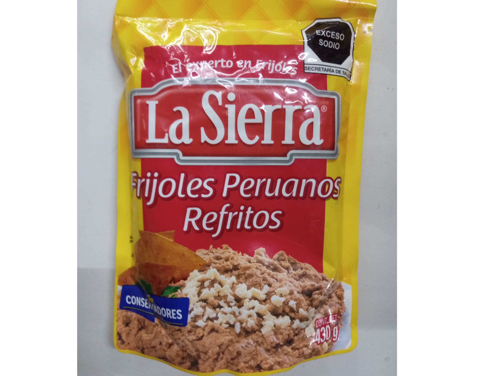 LA SIERRA FRIJOLES PERUANOS REFRITOS BOLSA VARIEDAD DE GRAMAJE.