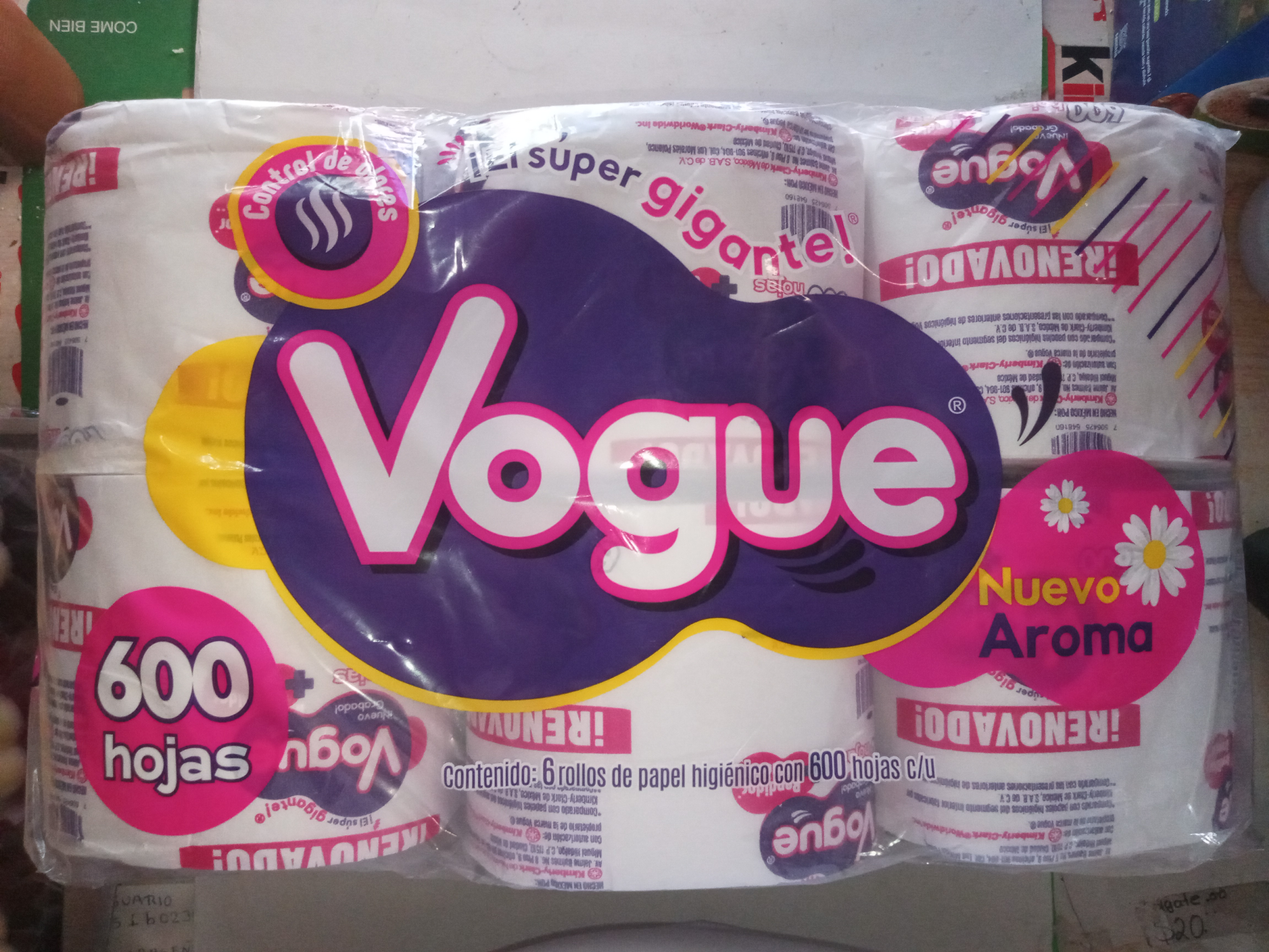 VOGUE 600HOJAS 6 ROLLOS.