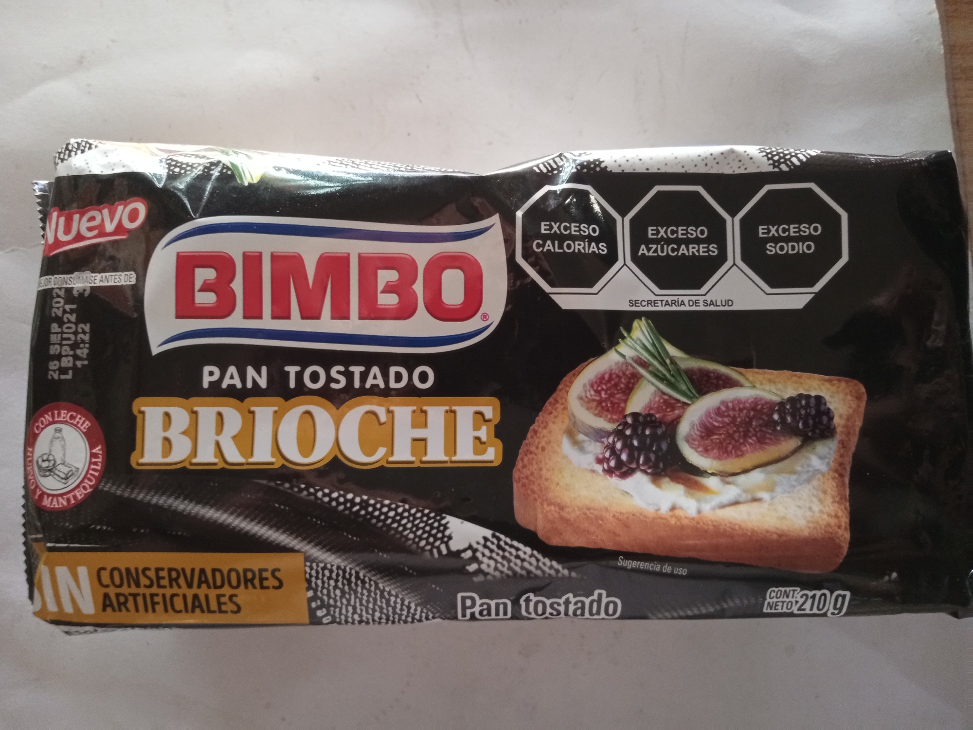 PAN TOSTADO BRIOCHE 210GRS.