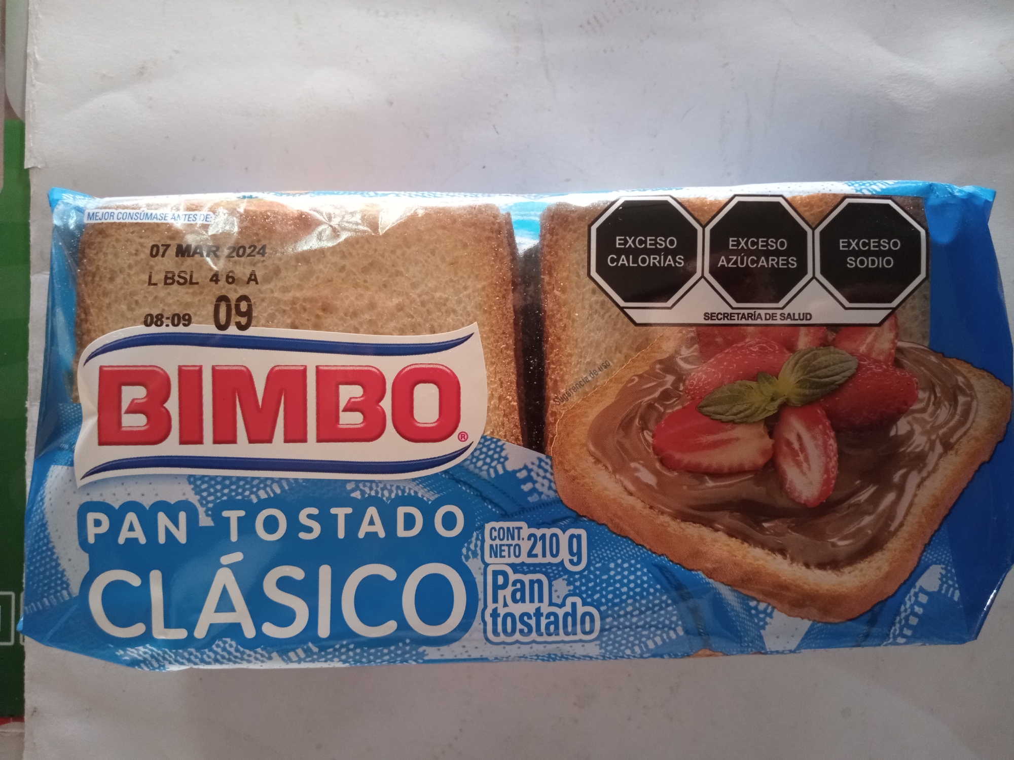 PAN TOSTADO CLASICO 210GRS.