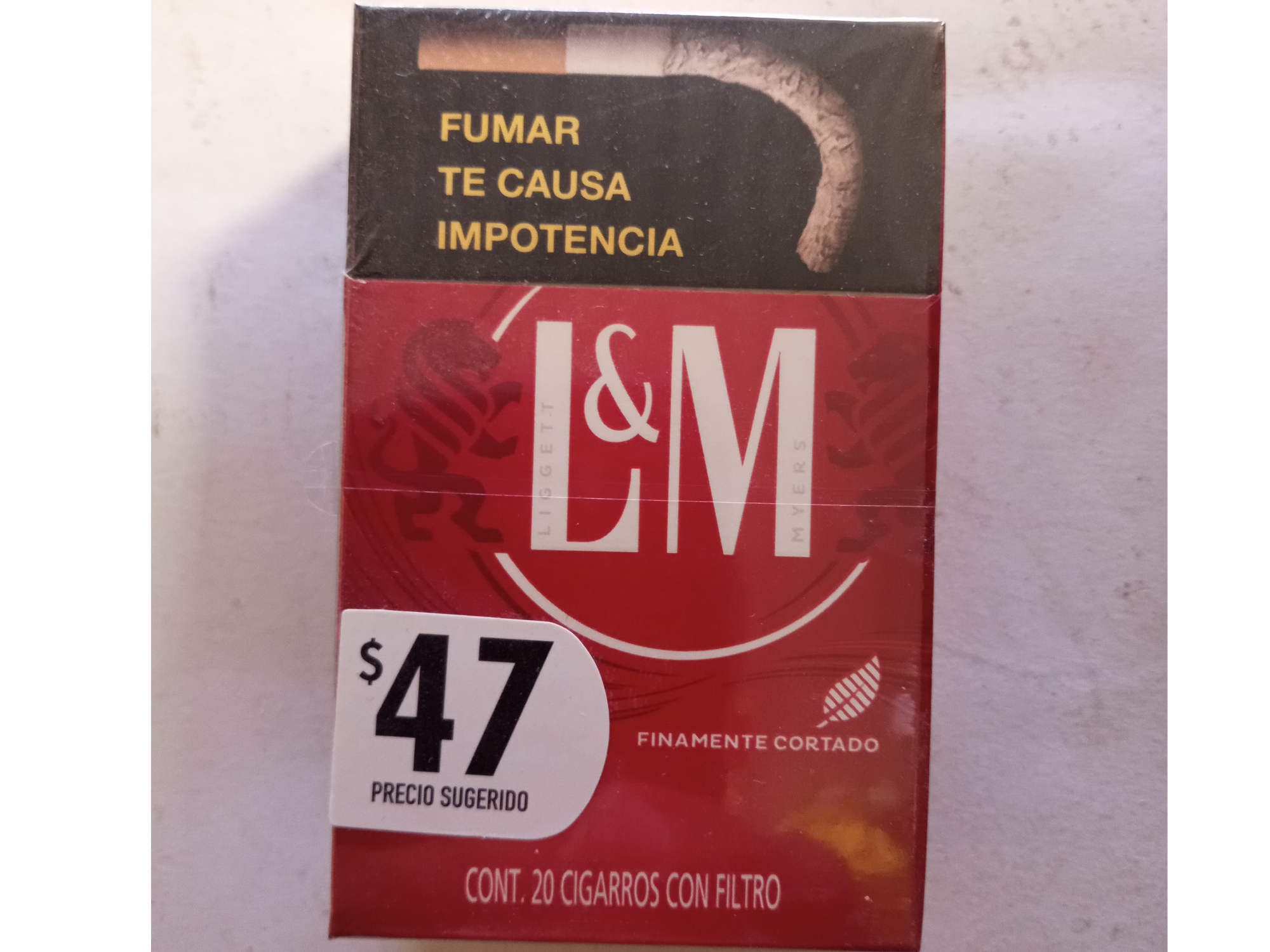 L&M 20 CIGARROS.