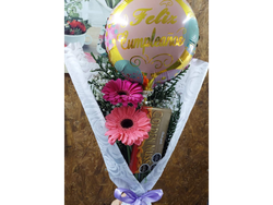 Te quiero Gerberas (incluye globo pequeño y chocolate)