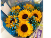 Girasoles y nubecitas azules