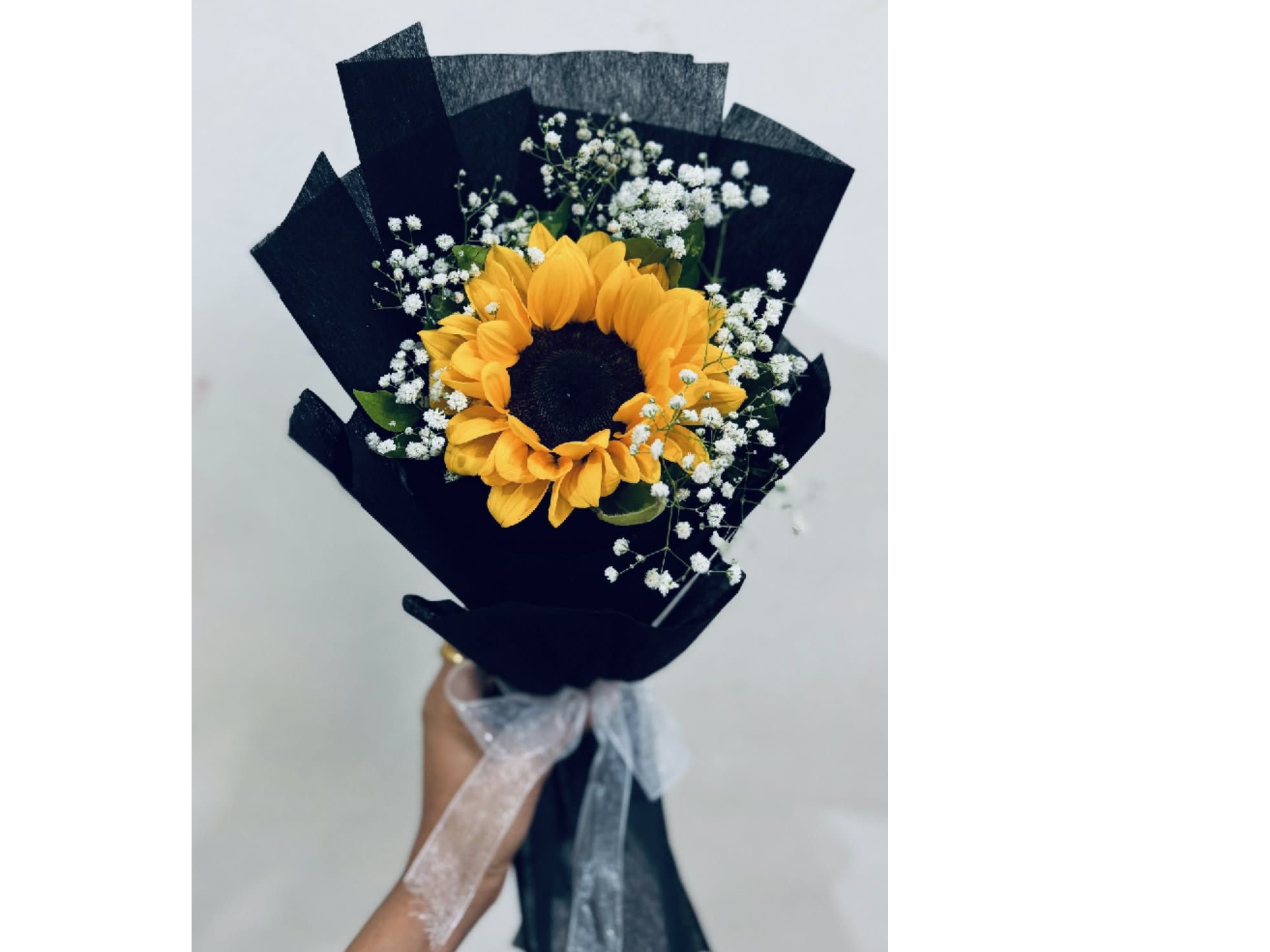 Girasol 🌻 individual papel negro