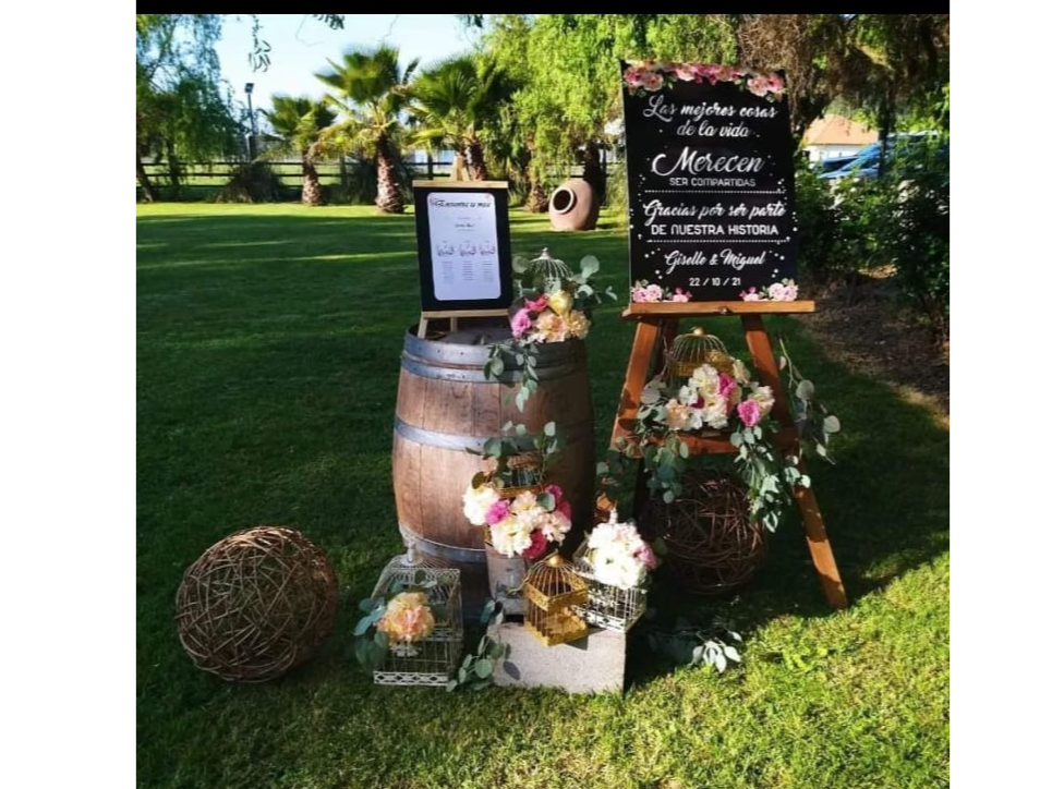 Decoración aire libre ( incluye solo flores )