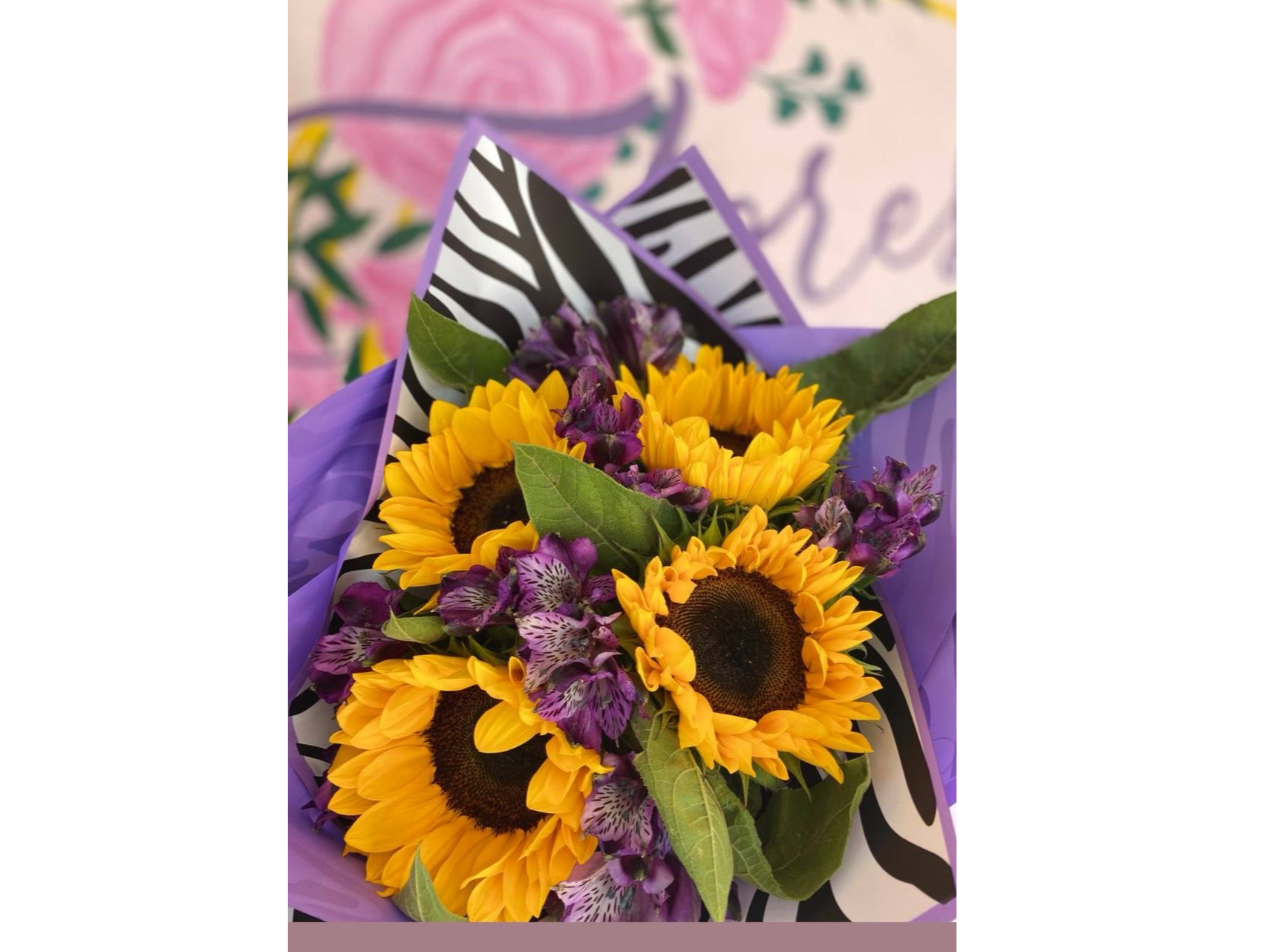 Girasol con morado