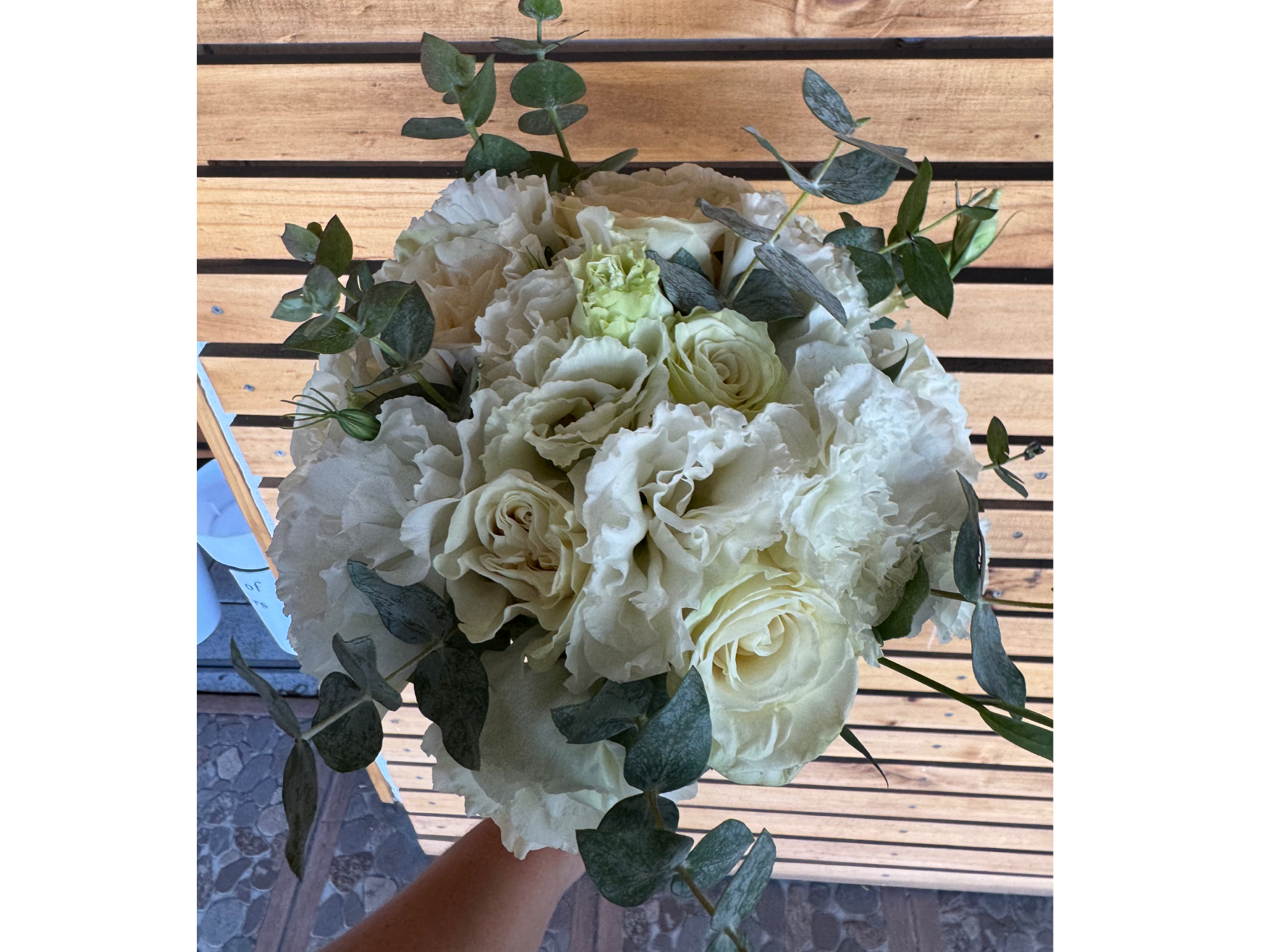 Ramo blanco + eucalipto