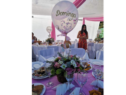 Centro de mesa más globo temático