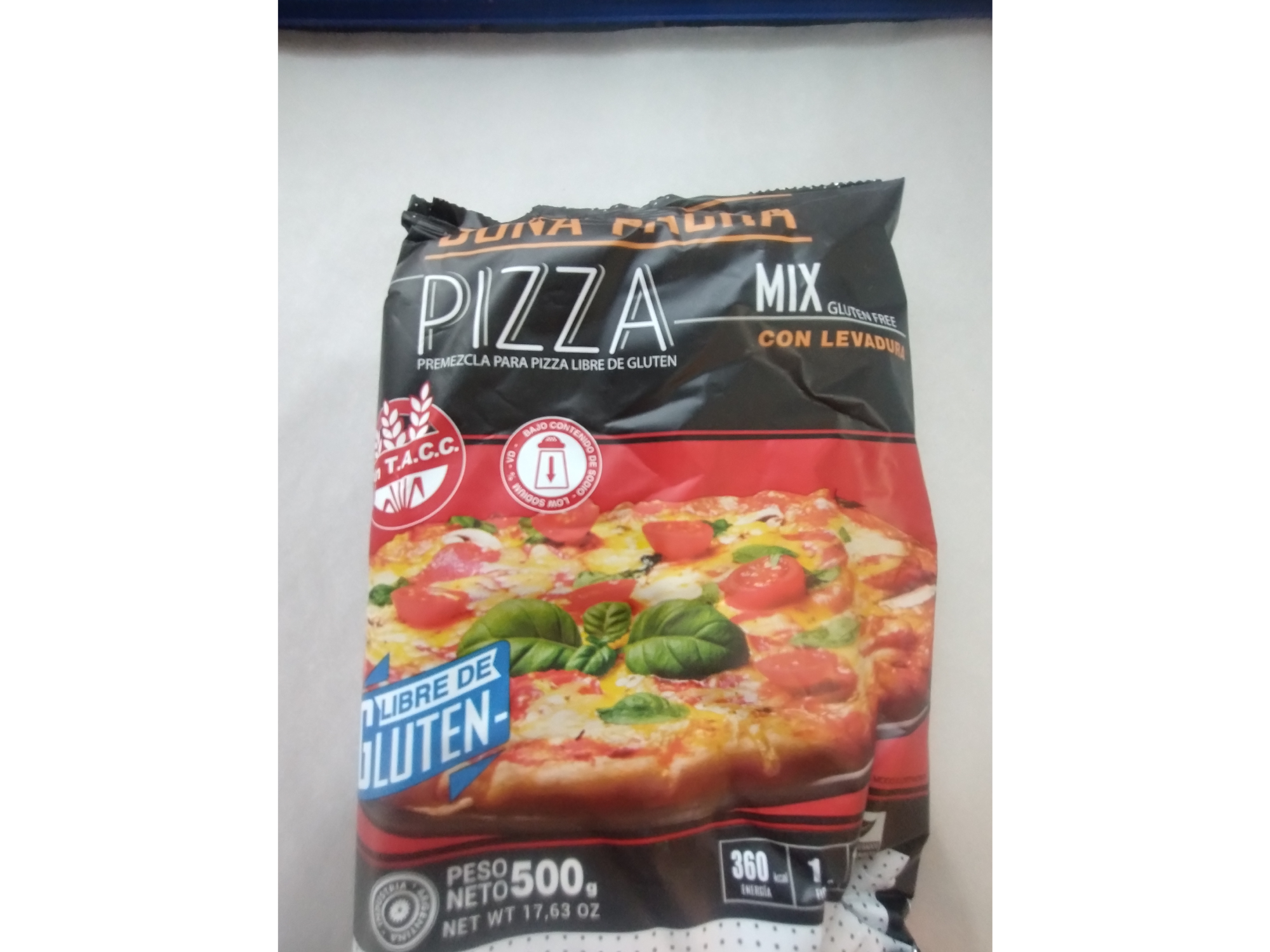 Doña pacha.Premezcla pizza