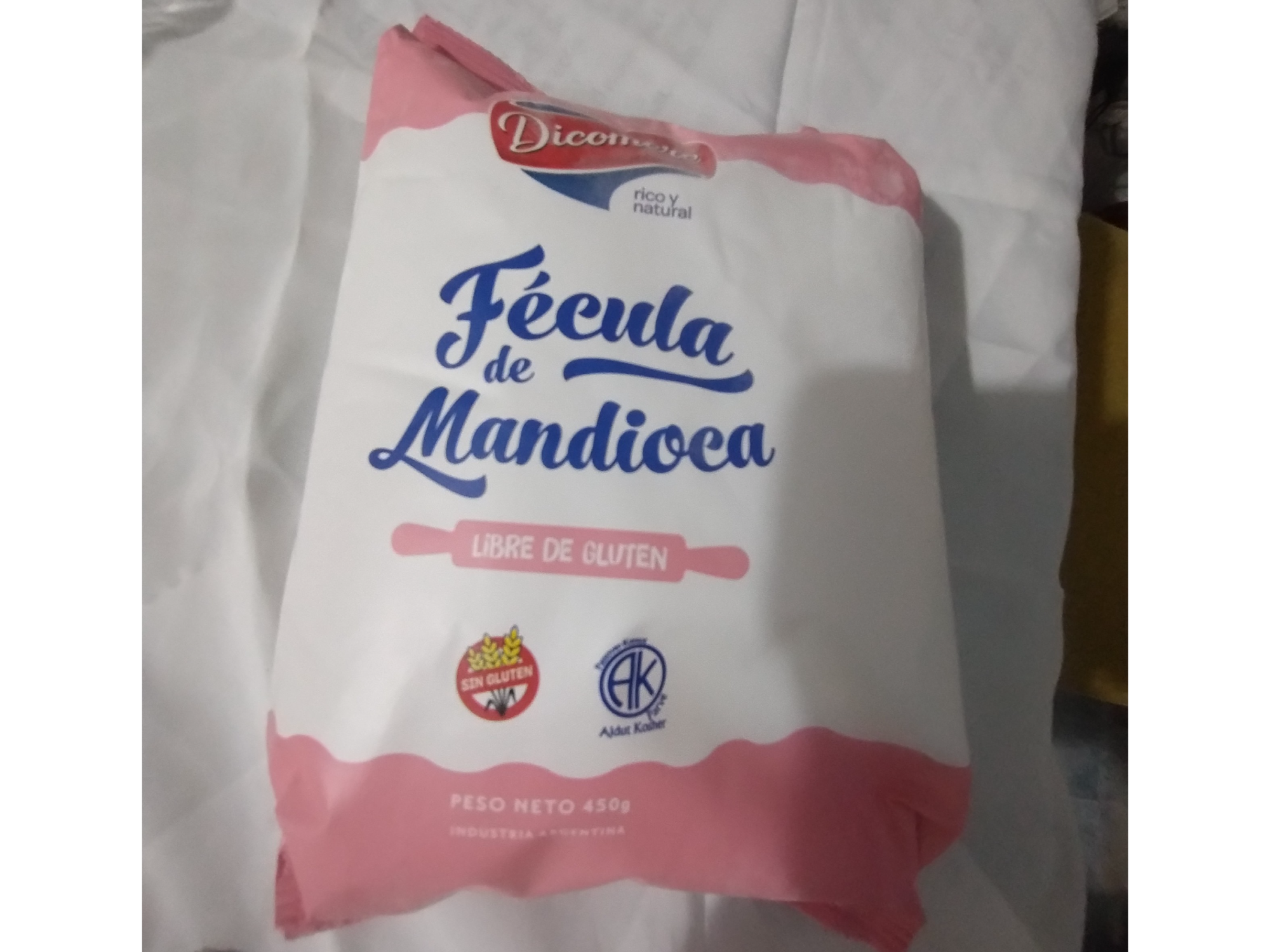 Dicomere. Fécula de mandioca