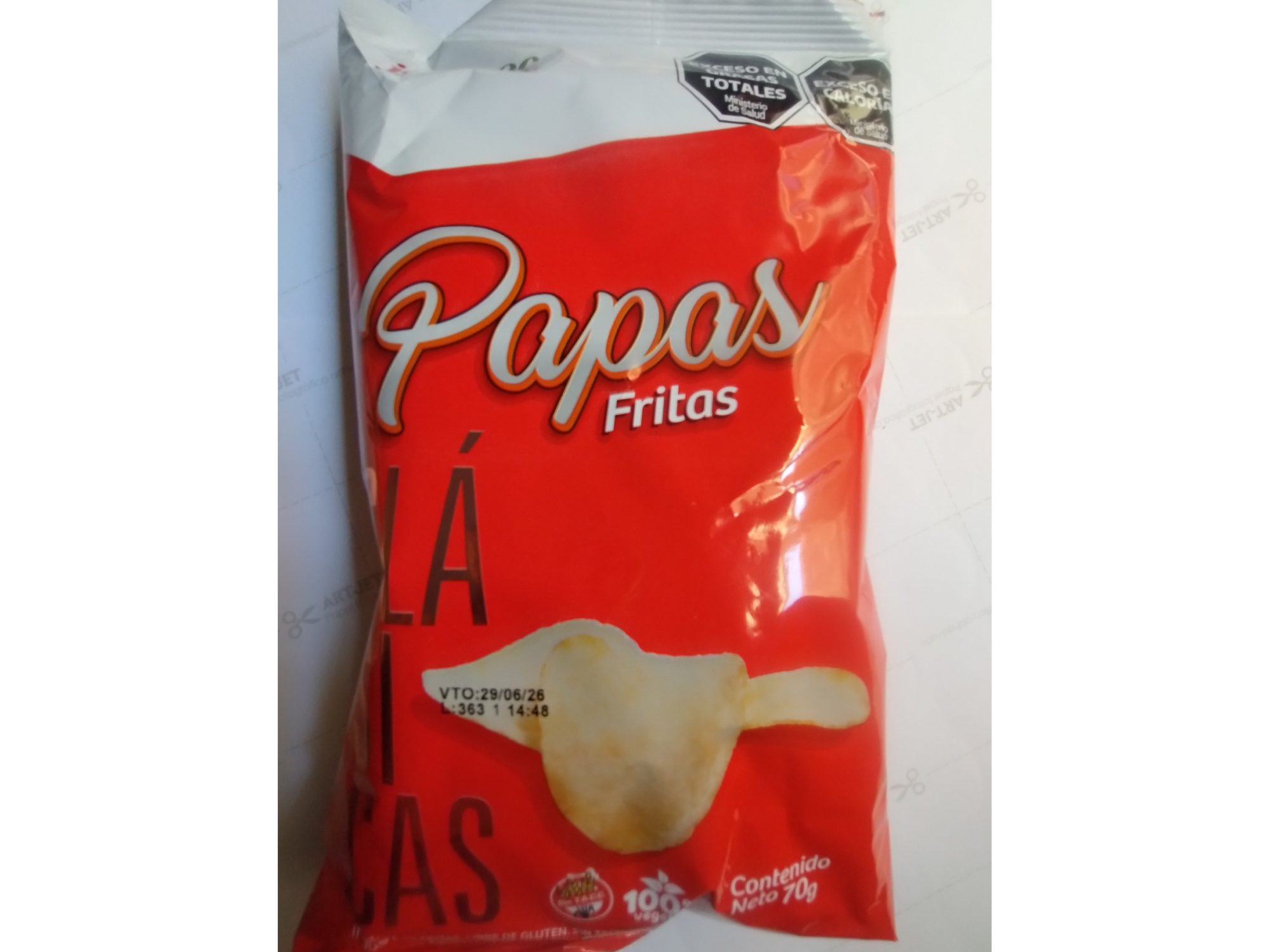 Juli croc. Papas clásicas 70g